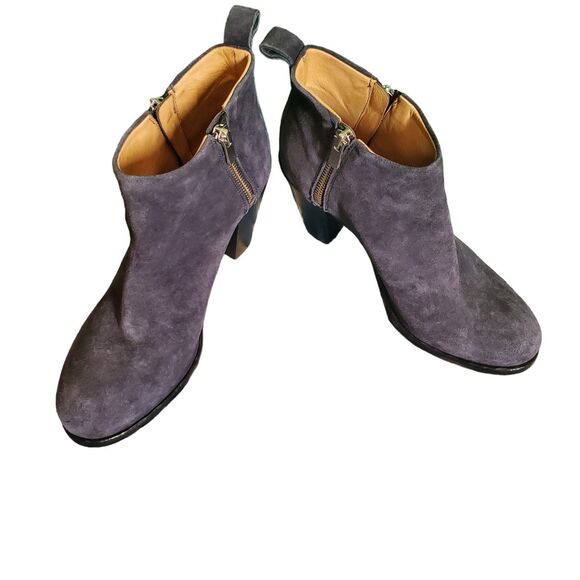 Officine Creative Suede Leather Ankle Boots Handmade Boots Navy Blue sz 37.5 - Picture 4 of 7